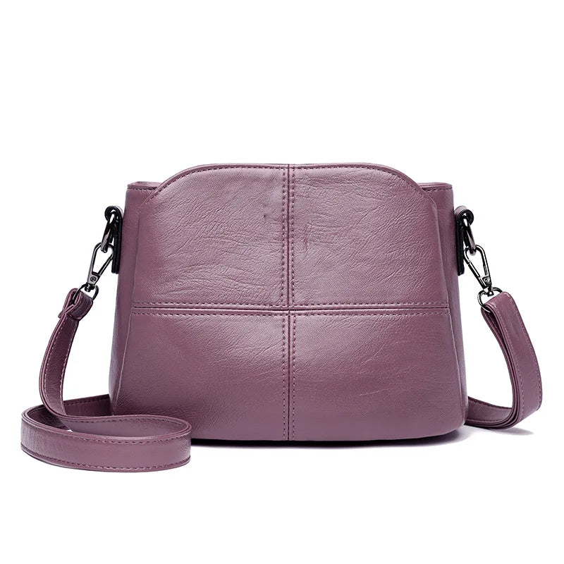 Bolso Bandolera PU Lila Cubo