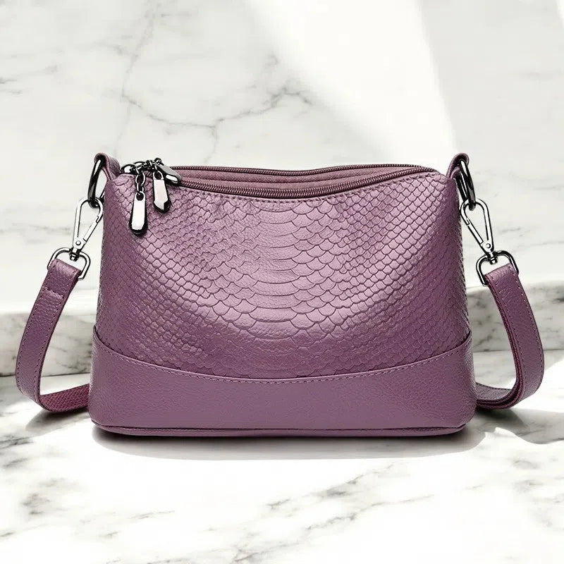 Bolso Bandolera de Piel de Cocodrilo de Alta Calidad Estilo Elegante