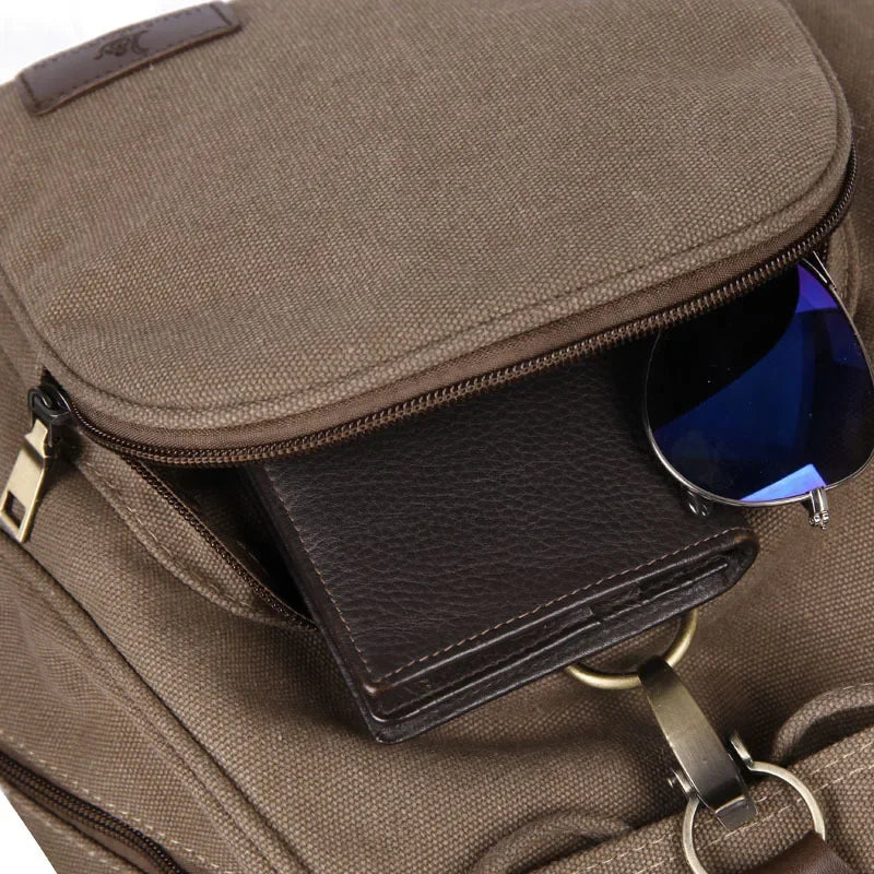 Bolso Mochila Vintage de Lona Colores