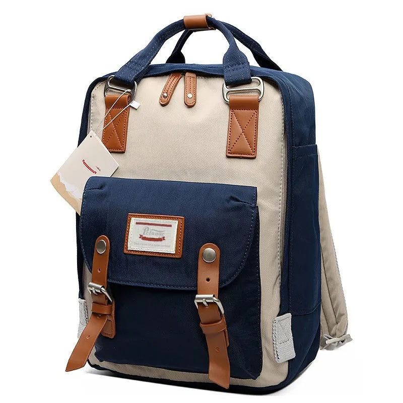 Mochila Azul Impermeable para Mujer: Estilo Exclusivo para Viajes y Rutina