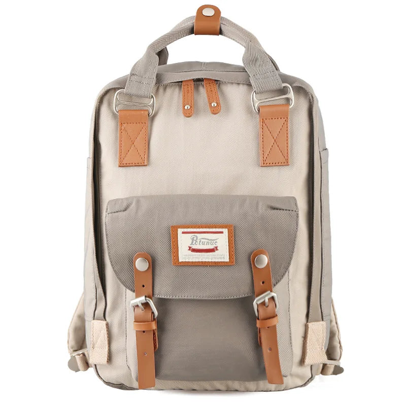 Mochila Gris Impermeable para Mujer: Estilo y Comodidad para Viajes y Diario